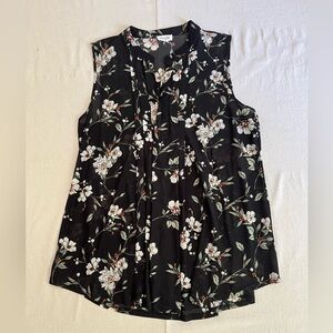 Siren Lily Black and White Pleated Blouse 3X